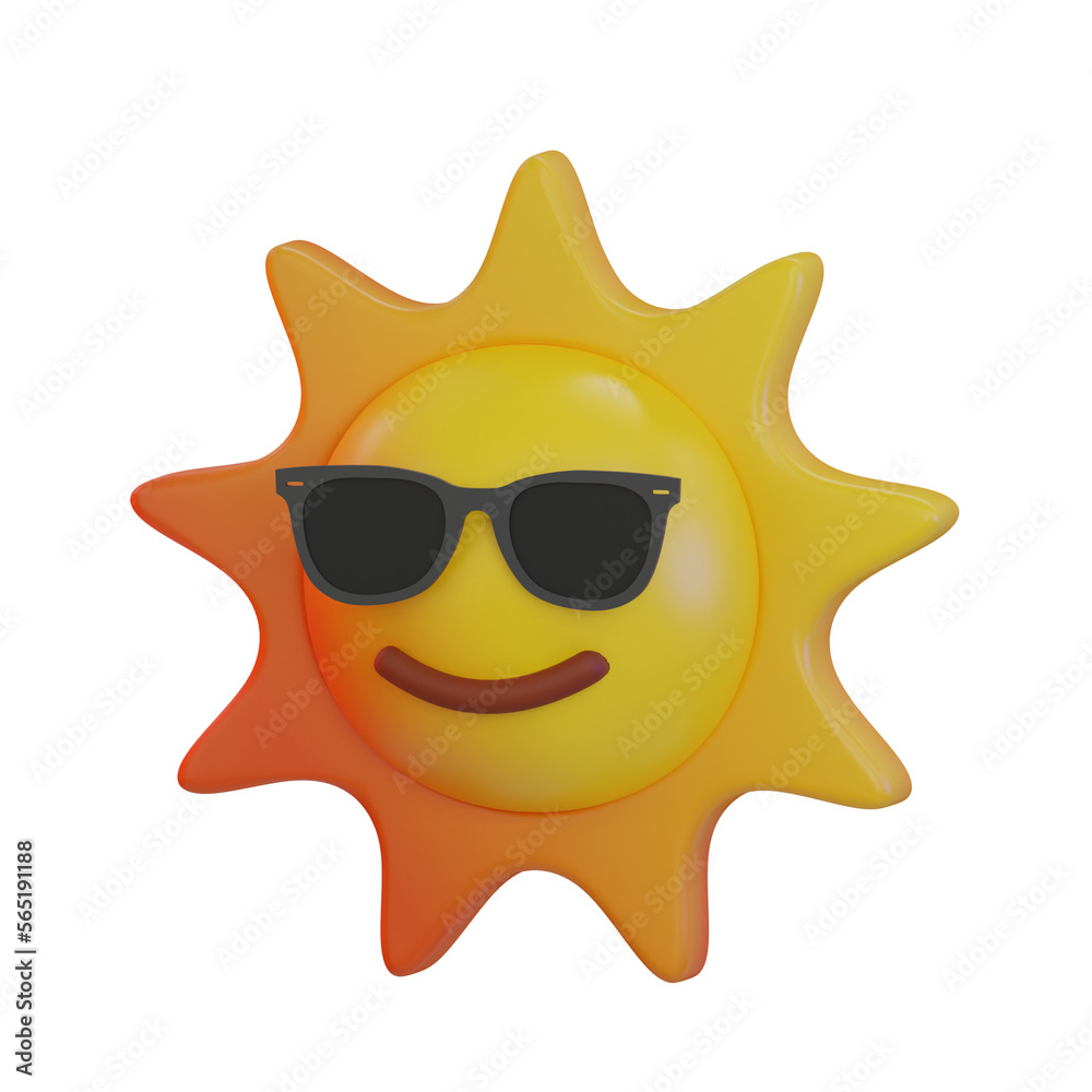 Sun Cool 3D Emoji