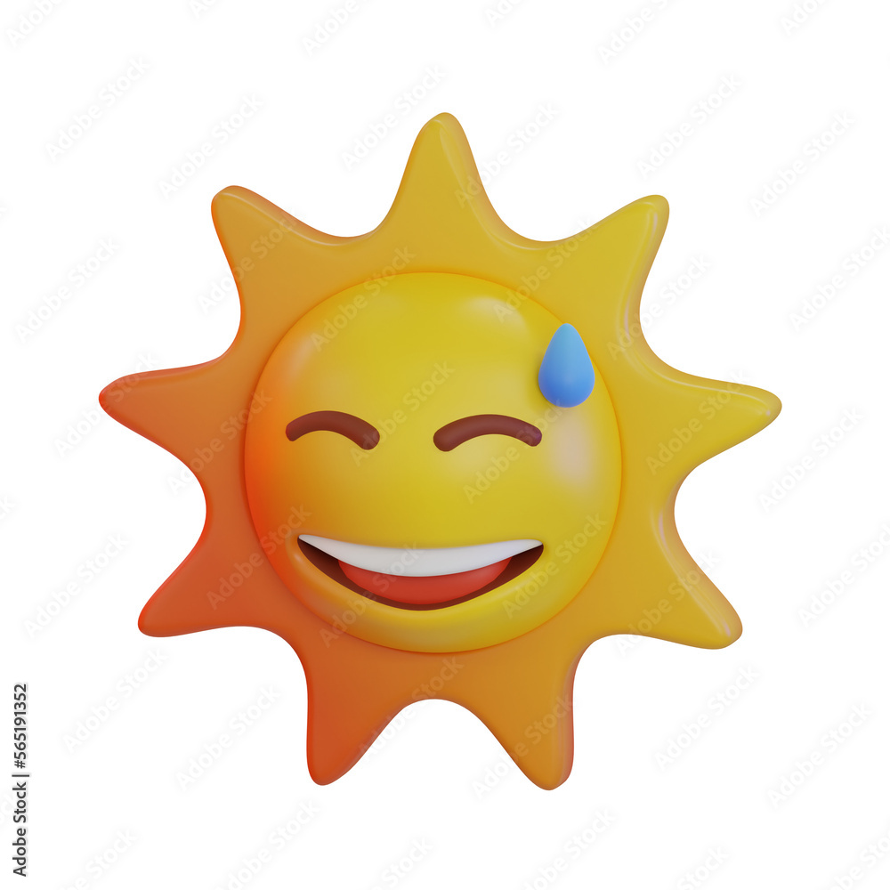 Sun Laughing 3D Emoji
