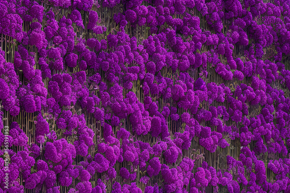 Field of lavender purple flowers - generative AI illustration Field of lavender purple flowers - generative AI illustration
