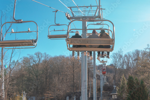 People on chairlift, Family Travel, Tennessee, Traveling,  Skylift, Anakeesta, Winter, Mountain, Vacation, Trip, Family Vacation,
