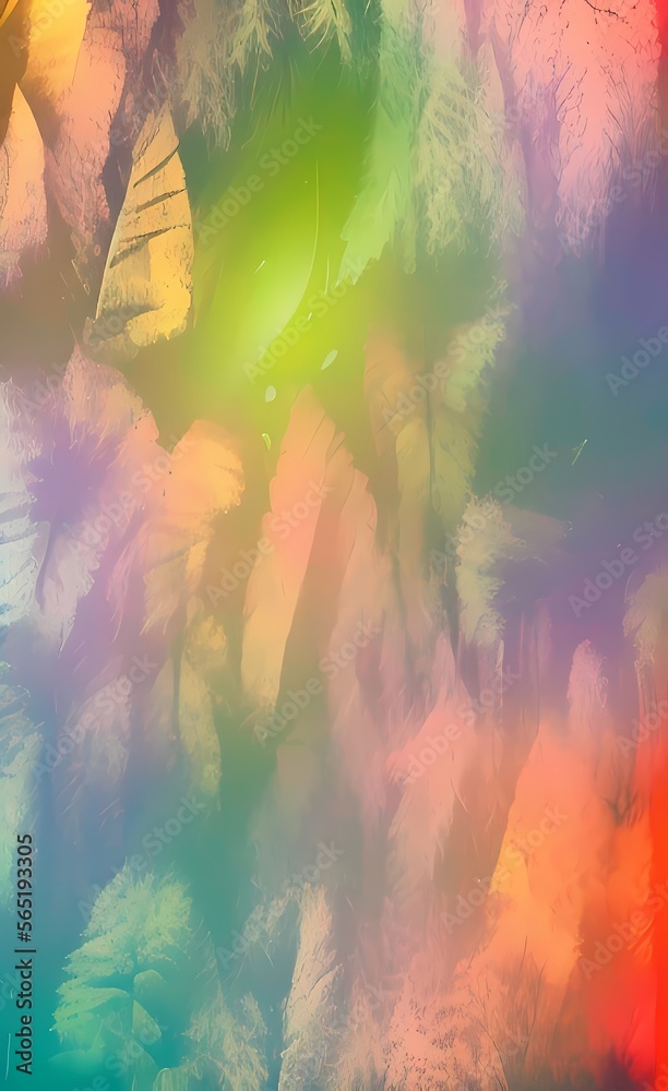 Abstract nature background. Montage of natural shapes, lines, soft colors, smooth gradients, and layers. Visual natural impact with copy space. AI-generated digital illustration.