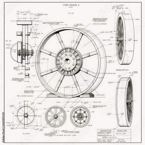 Reinventing the Wheel, Ai Generated Schematics Necessary to Reinvent the Wheel photo