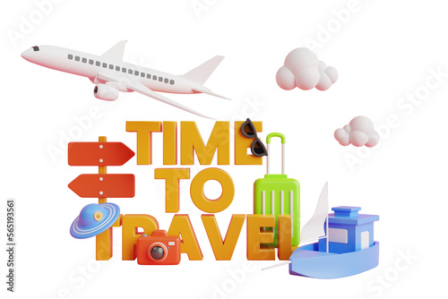 Time To Travel 3D Illustration