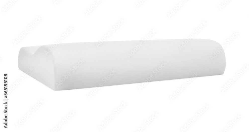 Orthopedic memory foam pillow isolated on white Orthopedic memory foam pillow isolated on white