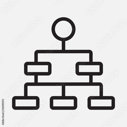 Hierarchy icon in outline style, use for website mobile app presentation