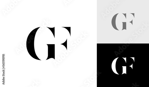 Letter GF initial monogram logo design vector