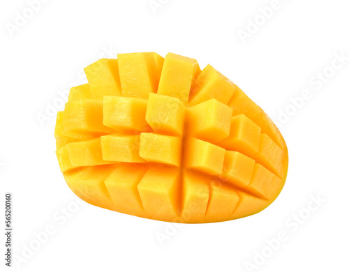 Mango slice on transparent png.