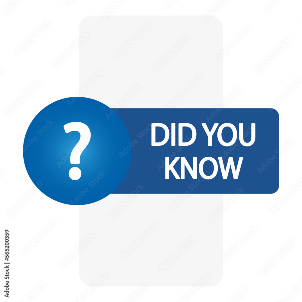 did you know banner. Education, knowledge concept. Vector illustration.