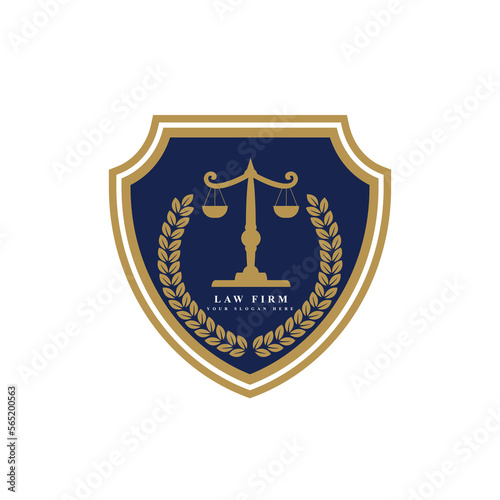 Law Firm Logo Template, attorney, lawyer service vector Illustration