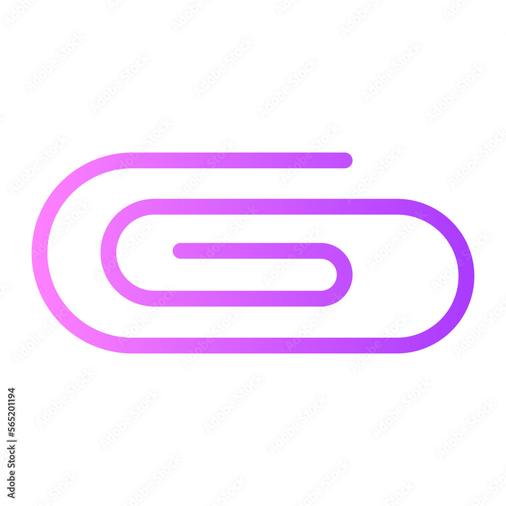 paper clip gradient icon paper clip gradient icon