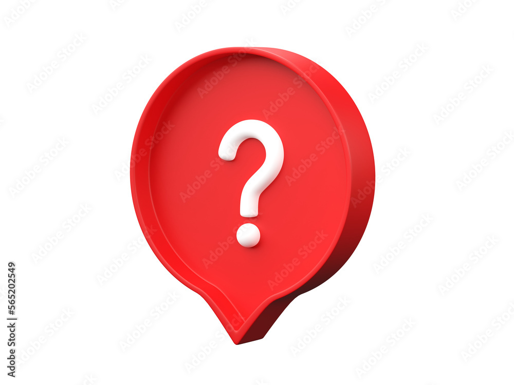 3D question mark in speech bubble icon isolated on transparent background PNG file format. 3D question mark in speech bubble icon isolated on transparent background PNG file format.