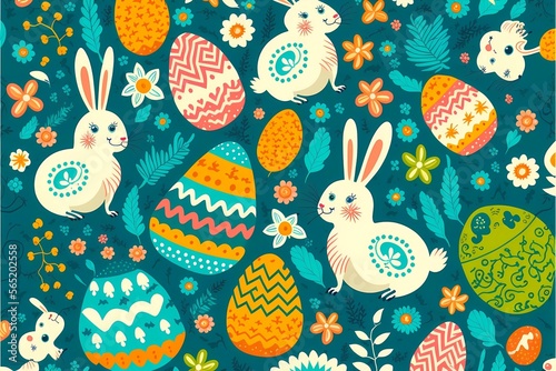 easter vector style background photo