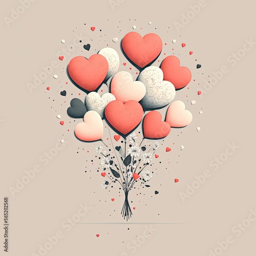 balloons in the shape of heart