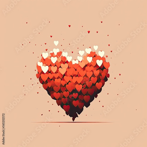 the hearts of valentine day