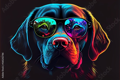 vector style dog background
