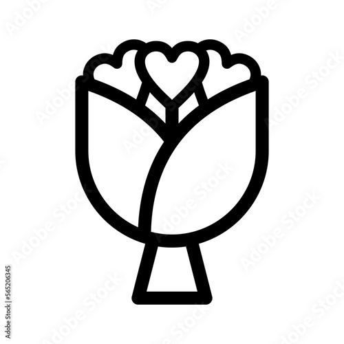 bouquet icon or logo isolated sign symbol vector illustration - high quality black style vector icons