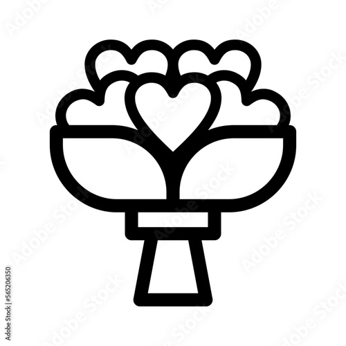 bouquet icon or logo isolated sign symbol vector illustration - high quality black style vector icons