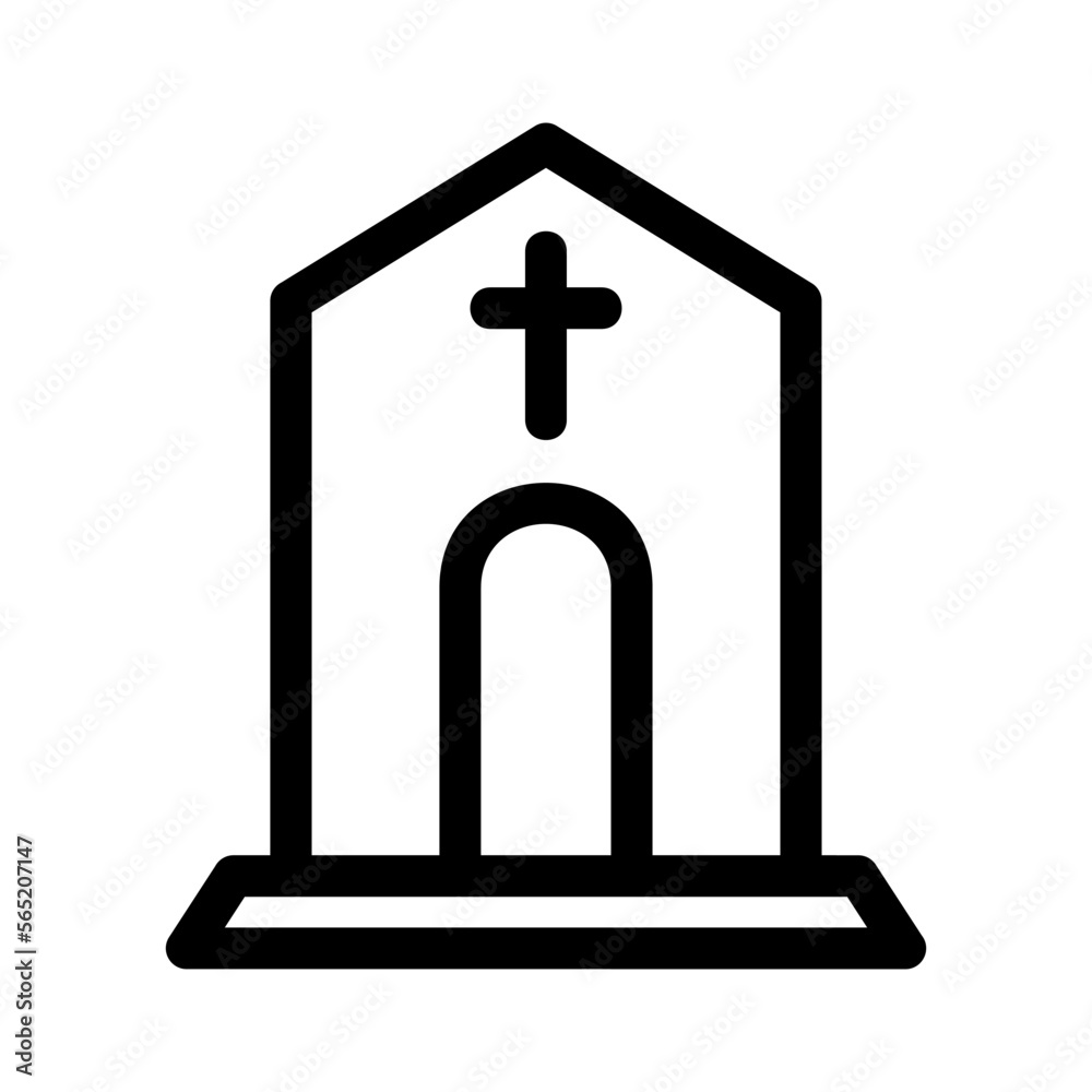 church icon or logo isolated sign symbol vector illustration - high quality black style vector icons