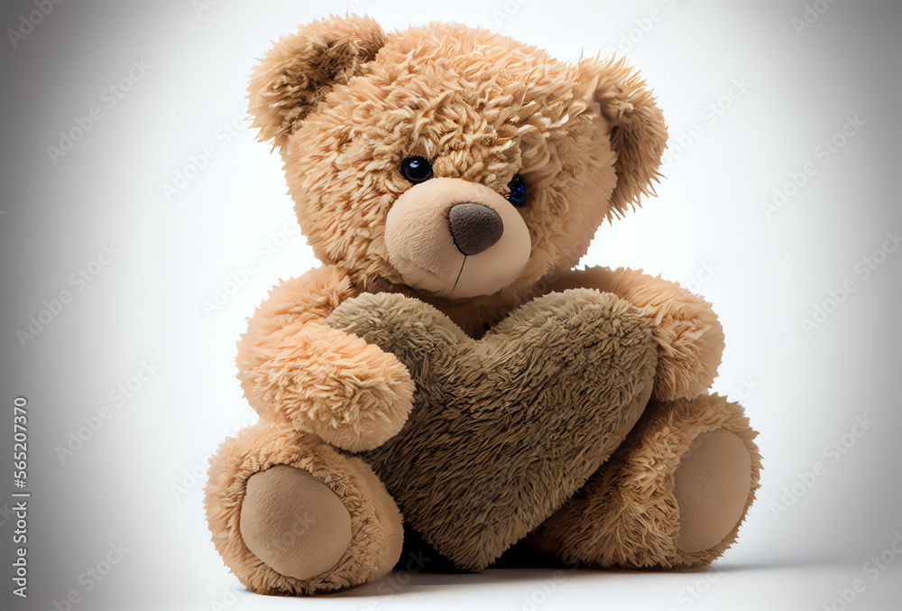teddy bear with heart,  generative ai