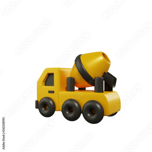 Mixer Truck 3D Icon