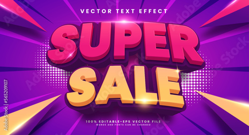 Super sale 3d editable vector text style effect