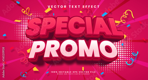 Special promo 3d editable vector text style effect, suitable for promotion product name