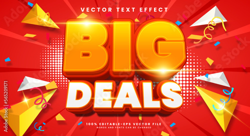 Big deals 3d editable vector text style effect, suitable for promotion product name