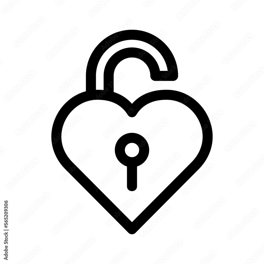 heart lock icon or logo isolated sign symbol vector illustration - high quality black style vector icons heart lock icon or logo isolated sign symbol vector illustration - high quality black style vector icons