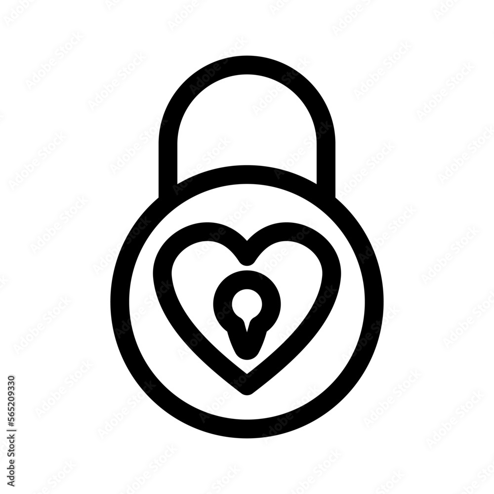heart lock icon or logo isolated sign symbol vector illustration - high quality black style vector icons heart lock icon or logo isolated sign symbol vector illustration - high quality black style vector icons