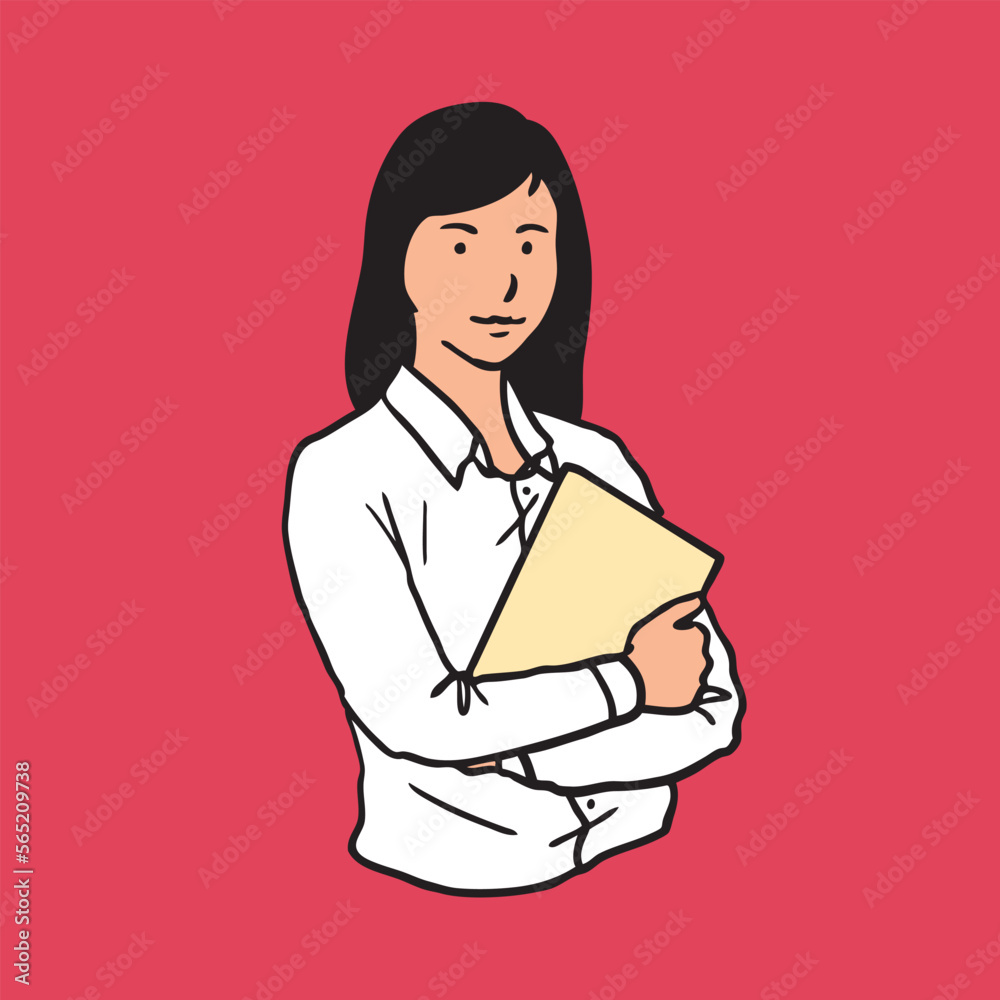 Student or office worker portrait Student or office worker portrait