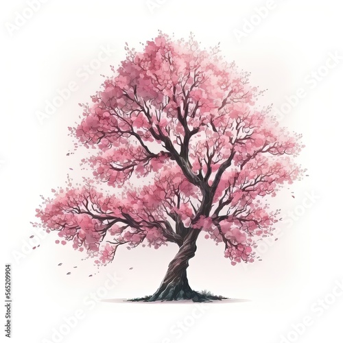 Cherry blossom sakura in spring. Genarative AI © CREATIVE STOCK