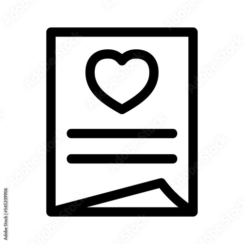 love letter icon or logo isolated sign symbol vector illustration - high quality black style vector icons