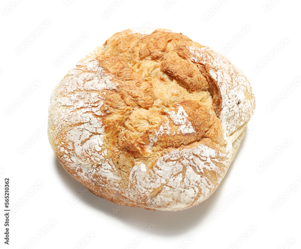Loaf of fresh bread isolated on white background Loaf of fresh bread isolated on white background