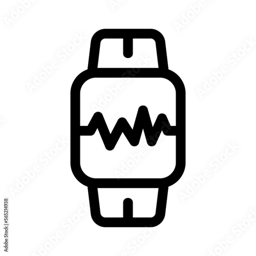 heart rate monitor watch icon or logo isolated sign symbol vector illustration - high quality black style vector icons 