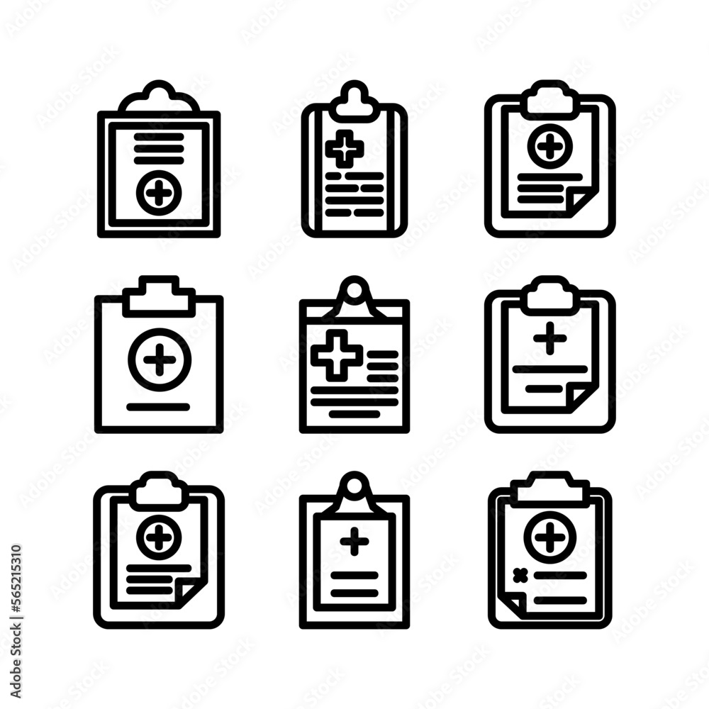 medical report icon or logo isolated sign symbol vector illustration - high quality black style vector icons