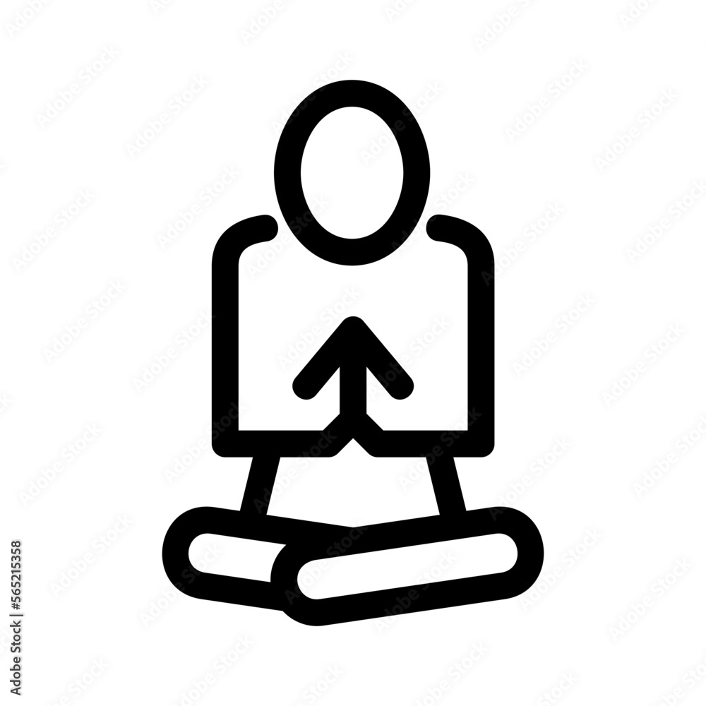 meditation icon or logo isolated sign symbol vector illustration - high quality black style vector icons meditation icon or logo isolated sign symbol vector illustration - high quality black style vector icons