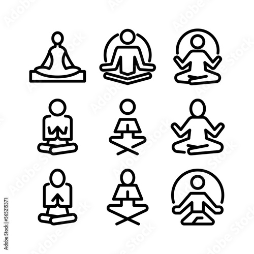 meditation icon or logo isolated sign symbol vector illustration - high quality black style vector icons