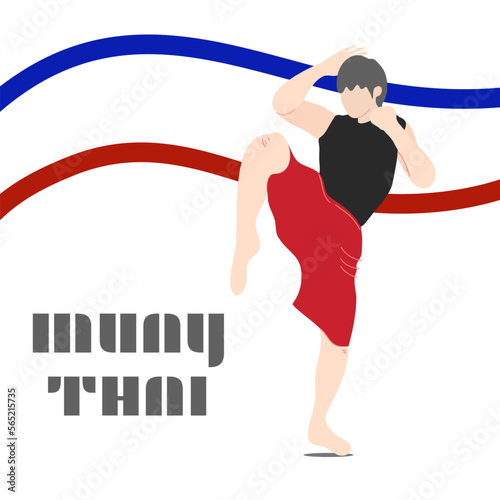 Muay thai pose thailand sport Man