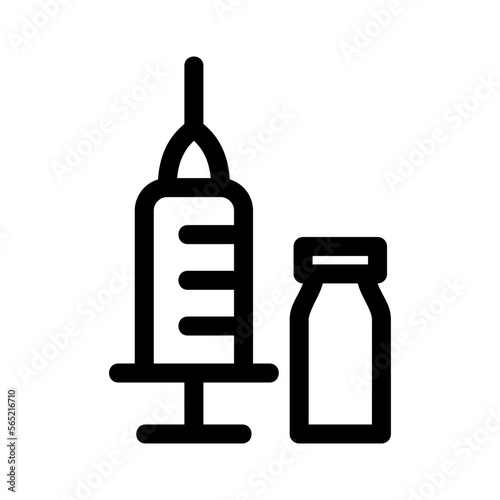 syringe icon or logo isolated sign symbol vector illustration - high quality black style vector icons