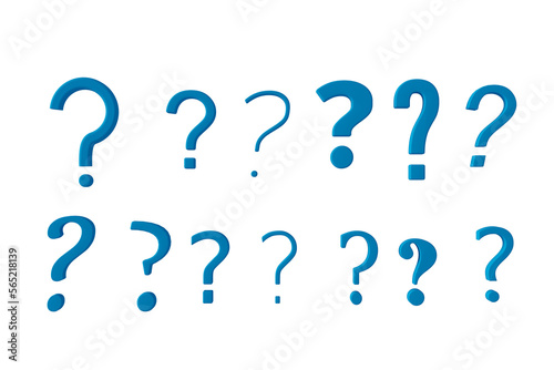 Question mark symbol, 3d rendering