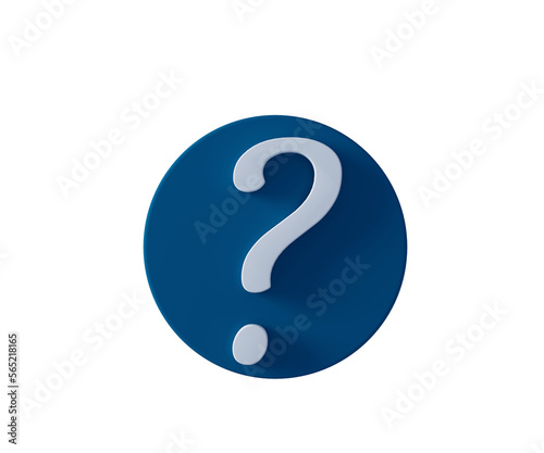 Question mark symbol, 3d rendering