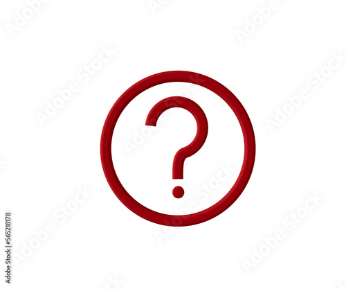Question mark symbol, 3d rendering