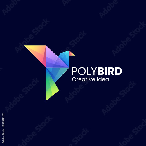 Free Download Vector Logo Illustration Poly Bird Gradient Colorful Style - GFXLoad