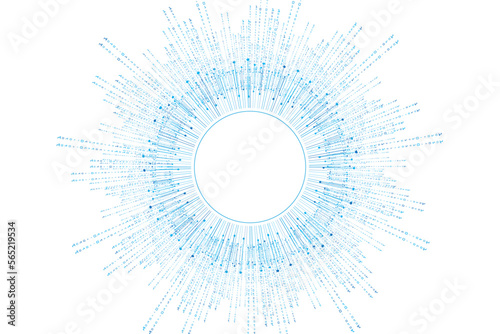 big data visualization binary code and innovation technology abstract background. photo