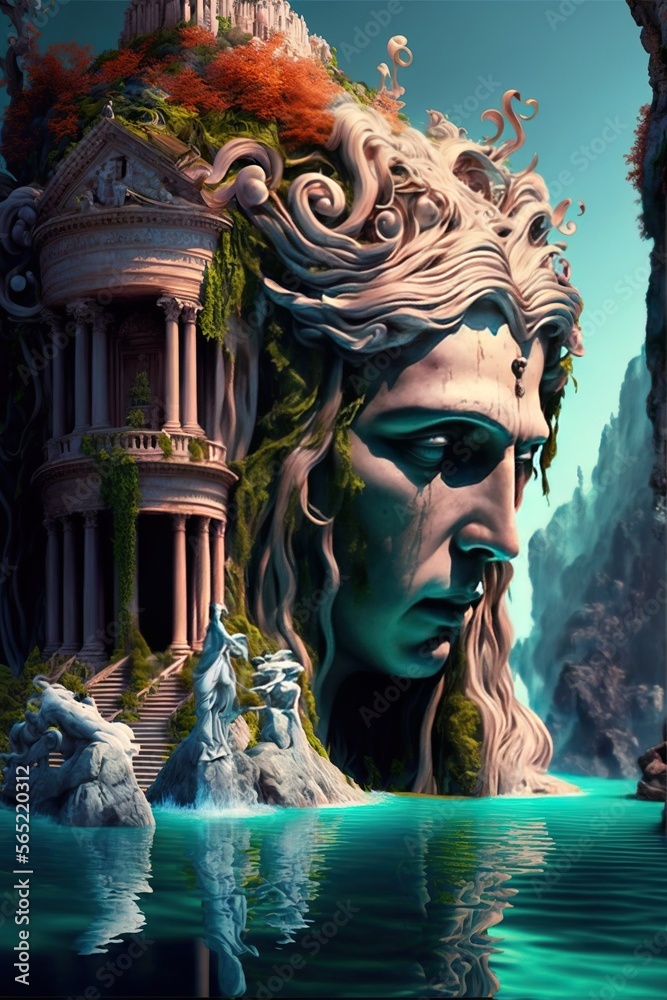 Mythical Greece: A Hyper-Realistic Underwater Fantasy World