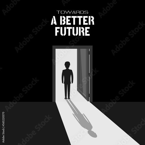 Towards a better future illustration concept