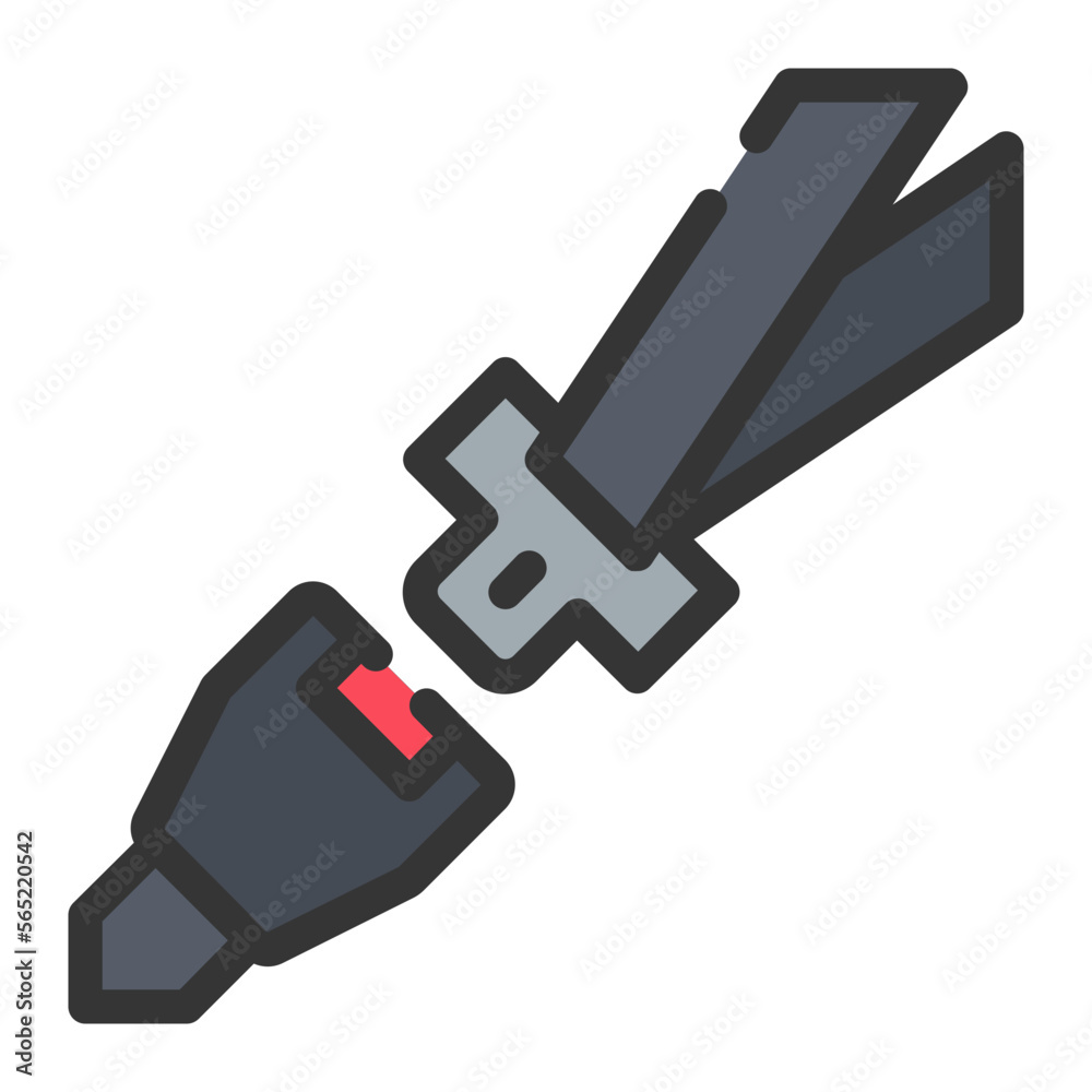 seat belt line icon