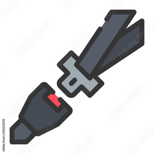 seat belt line icon