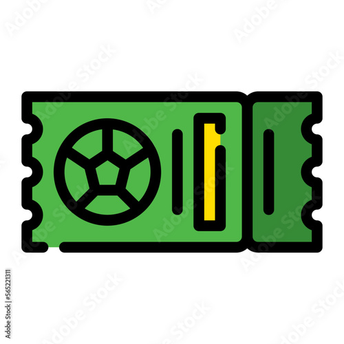 football ticket line icon