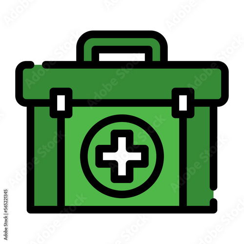 first aid kit line icon